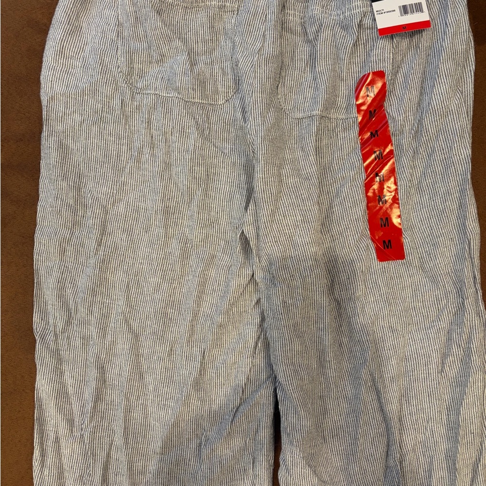 Striped linen pants